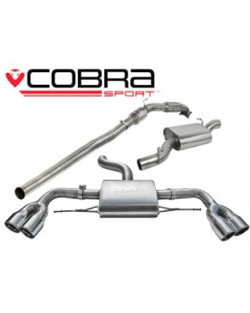 Audi TTS 2.0 TTS (Mk2) (Quattro) Coupe 08-14 Cobra Sport Turbo Back Package with De-Cat (Resonated)