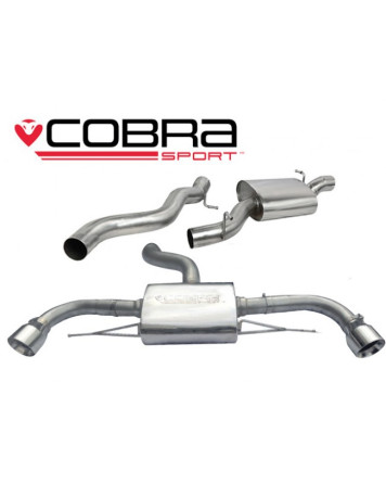 Audi TT 2.0 TFSI (Mk2) (Quattro) 12-14 Cobra Cat Back Exhaust System (Resonated)