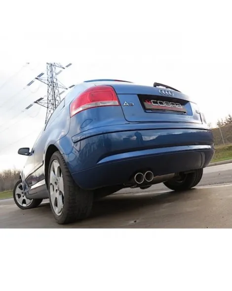Audi A3 (8P) 3.2 V6 Quattro (5 Door) 03-12 Cobra Sport Cat Back System (Resonated)