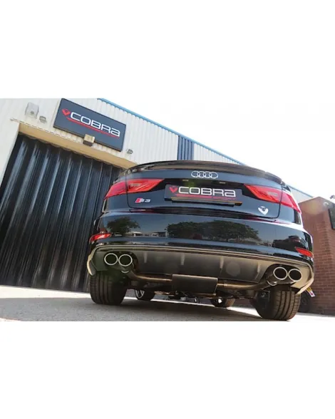 Audi S3 (8V) (saloon) Quattro 13-18 Cobra Turbo Back Package with De-Cat (Non-Resonated / Non Valved)