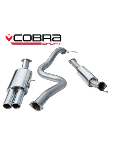 Ford Fiesta Mk7 ST180 & ST200 13+ Cobra 3" Cat Back System (Resonated) Twin Tailpipe