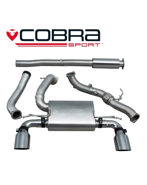 Ford Focus RS (Mk3) 15+ Cobra Turbo Back Package (with De-Cat & Resonator) (Non Valved)