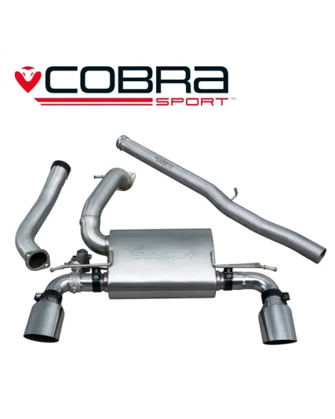 Ford Focus RS (Mk3) 15+ Cobra Cat Back System (Non-resonated) (Valved)