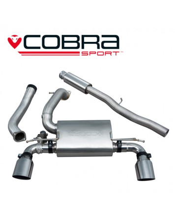 Ford Focus RS (Mk3) 15+ Cobra Cat Back System (Resonated) (Valved)