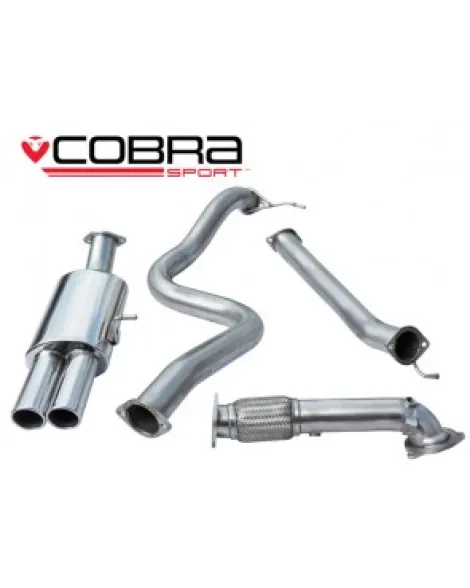 Ford Fiesta Mk7 ST180 & ST200 13+ Cobra Exhaust Turbo Back System with De-Cat (Non Resonated)
