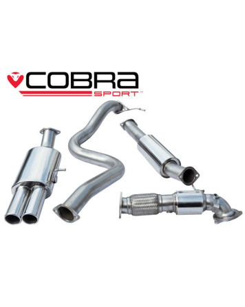 Ford Fiesta Mk7 ST180 & ST200 13+ Cobra Exhaust Turbo Back System with Sports Catalyst (Resonated)