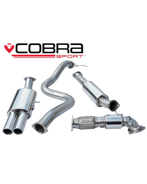 Ford Fiesta Mk7 ST180 & ST200 13+ Cobra Exhaust Turbo Back System with Sports Catalyst (Resonated)