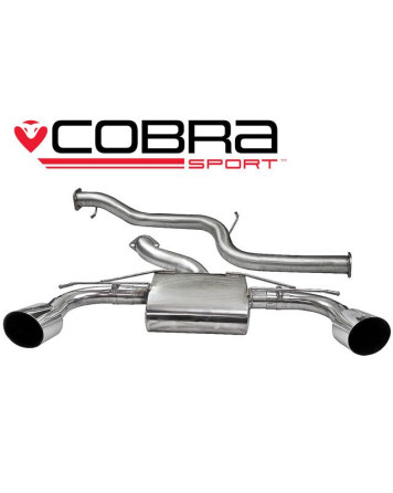 Ford Focus RS (Mk2) 08-11 Cobra Cat Back Exhaust System (Non-Resonated)