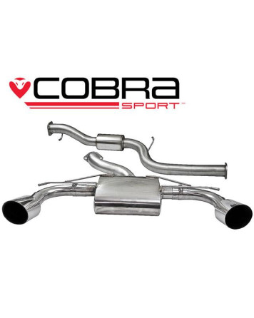Ford Focus RS (Mk2) 08-11 Cobra Cat Back Exhaust System (Resonated)