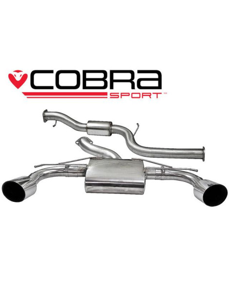 Ford Focus RS (Mk2) 08-11 Cobra Cat Back Exhaust System (Resonated) Ford Focus RS (Mk2) 08-11 Cobra Cat Back Exhaust System (Resonated)