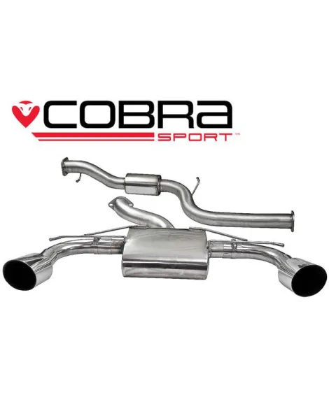 Ford Focus RS (Mk2) 08-11 Cobra Cat Back Exhaust System (Resonated) Ford Focus RS (Mk2) 08-11 Cobra Cat Back Exhaust System (Resonated)
