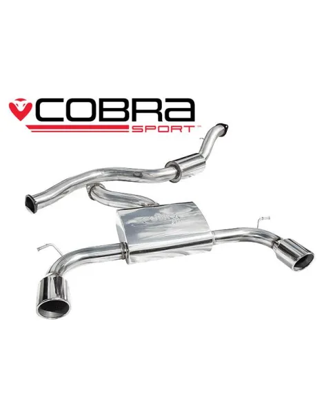 Ford Focus ST 225 (Mk2) 05-10 Cobra Cat Back Exhaust System (Resonated)