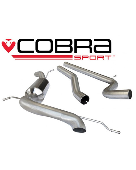 Seat Ibiza Cupra / Boganegra 1.4 TSI 10-14 Cobra Sport Cat Back System (Non-Resonated) - Includes Race pipe - Single T/P's