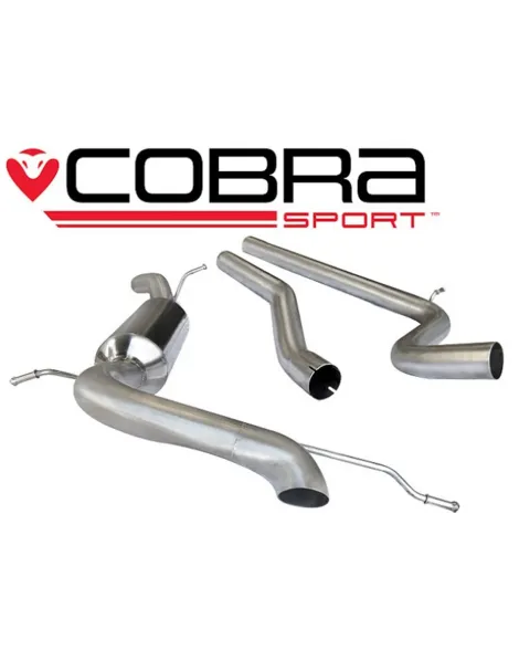 Seat Ibiza Cupra / Boganegra 1.4 TSI 10-14 Cobra Sport Cat Back System (Non-Resonated) - Includes Race pipe - Single T/P's