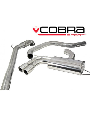 Seat Leon FR 2.0 T FSI 200-211PS (1P-Mk2) 06-13 Cobra Sport Turbo Back Package (with De-Cat & Non-Resonated)