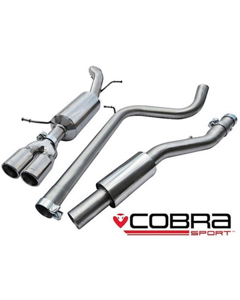 Skoda Fabia VRS 1.4 TSI 10+ Cobra Sport Cat Back System (Resonated) - Includes Race pipe Skoda Fabia VRS 1.4 TSI 10+ Cobra Sport Cat Back System (Resonated) - Includes Race pipe