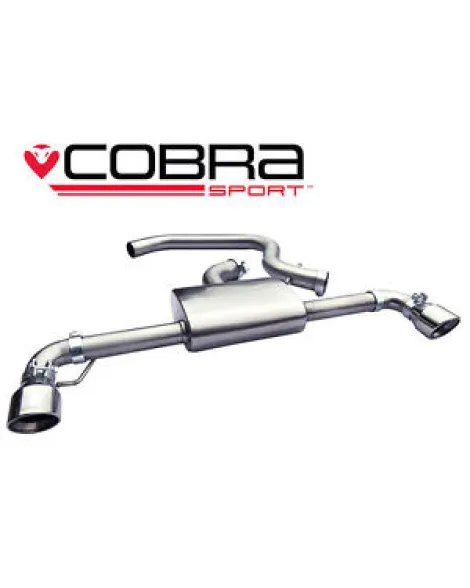 VW Golf GTI MK6 (5K) 09-12 Cobra Sport Cat Back System (Non-Resonated)
