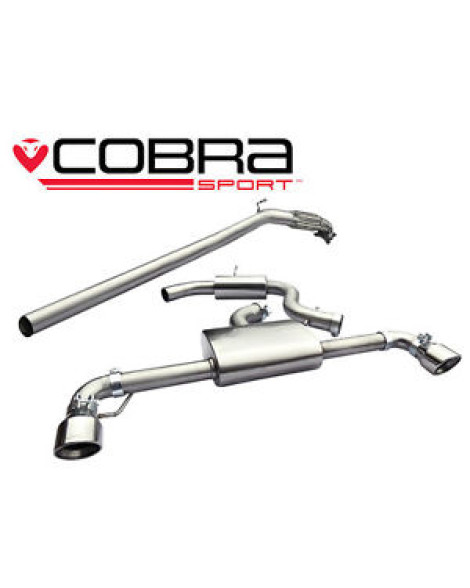 VW Golf GTI MK6 (5K) 09-12 Cobra Sport Turbo Back System with De-Cat (Resonated)