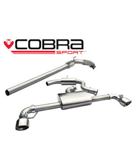 VW Golf GTI MK6 (5K) 09-12 Cobra Sport Turbo Back System with Sports Cat (Resonated)