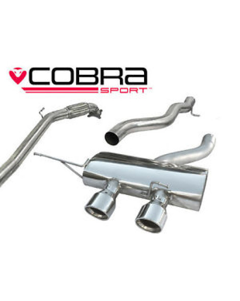 VW Golf R MK6 (5K) 09-12 Cobra Sport Turbo Back System with De-Cat (Non-Resonated)