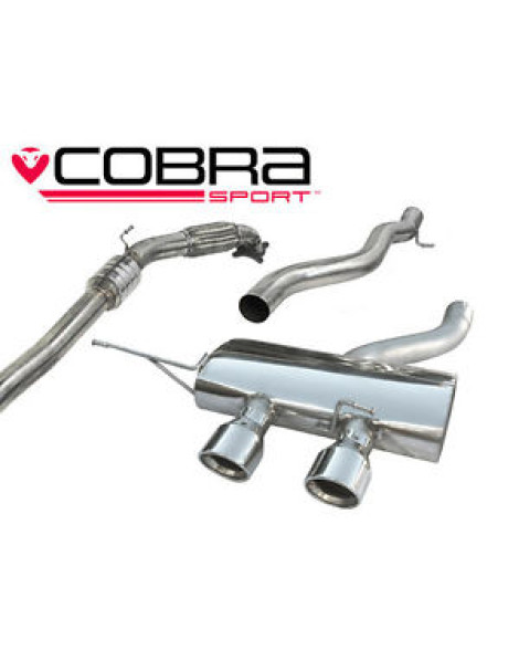 VW Golf R MK6 (5K) 09-12 Cobra Sport Turbo Back System with Sports Cat (Non-Resonated)