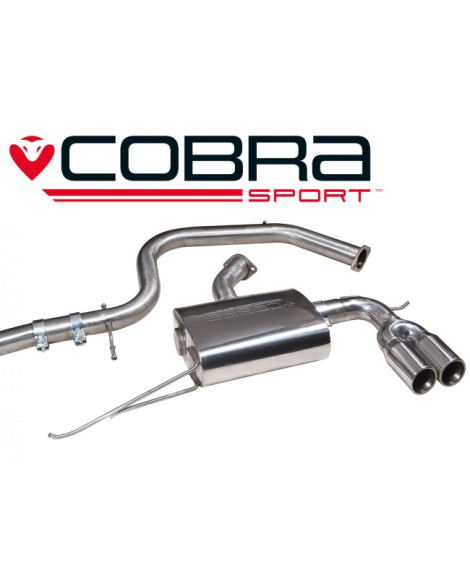 Volkswagen Golf GTD MK6 (5K) 170PS 09-13 Cobra Sport Cat Back System - Twin to one side / fits std. bumper