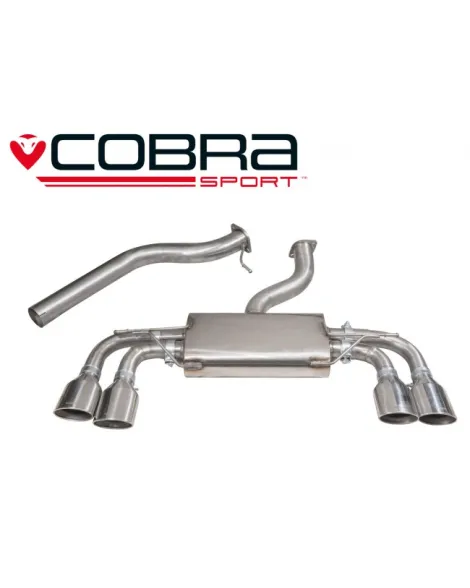Volkswagen Golf R Mk7 (5G) 12+ Cobra Cat Back System (Non-Resonated) - Valveless Volkswagen Golf R Mk7 (5G) 12+ Cobra Cat Back System (Non-Resonated) - Valveless