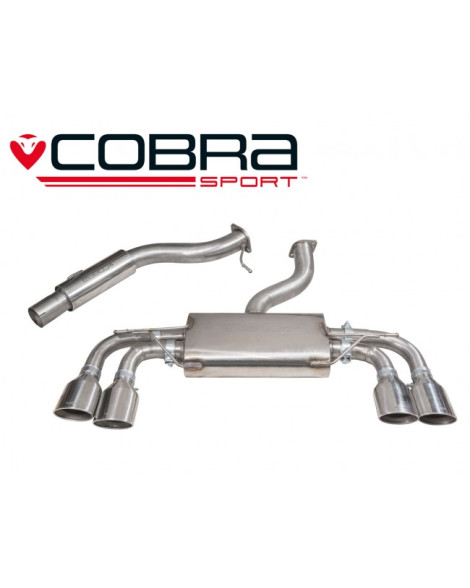 Volkswagen Golf R Mk7 (5G) 12+ Cobra Cat Back System (Resonated) - Valveless Volkswagen Golf R Mk7 (5G) 12+ Cobra Cat Back System (Resonated) - Valveless