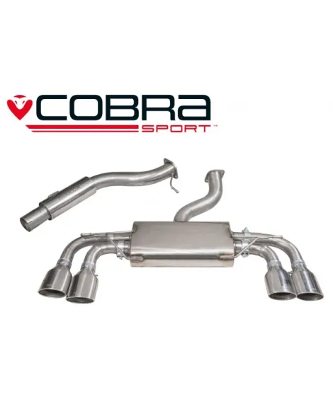 Volkswagen Golf R Mk7 (5G) 12+ Cobra Cat Back System (Resonated) - Valveless