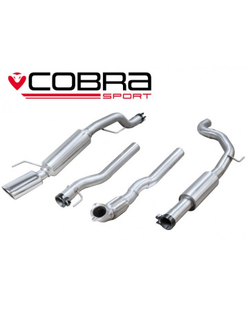Vauxhall Corsa E 1.0 Turbo 15+ Cobra Cat Back System (Resonated)