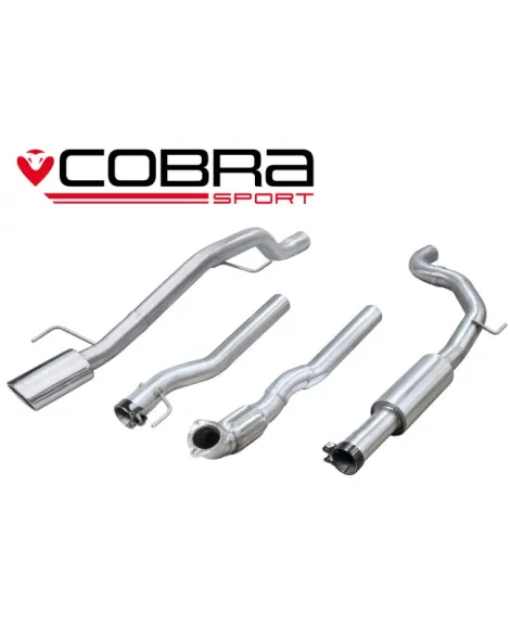 Vauxhall Corsa E 1.0 Turbo 15+ Cobra Cat Back System (Venom Range - Note Very Loud)