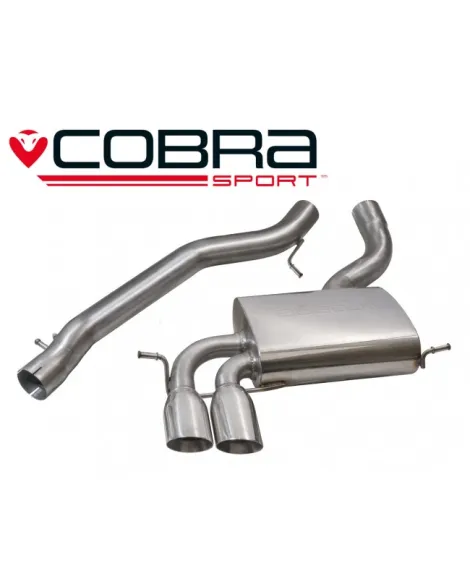 Audi S3 (8P) (5 door) Sportback Quattro 06-12 Cobra Sport Cat Back System (Non Resonated)