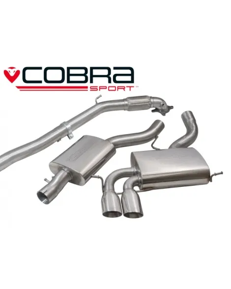 Audi S3 (8P) (5 door) Sportback Quattro 06-12 Cobra Sport Turbo Back Package (with De-Cat & Resonator) Audi S3 (8P) (5 door) Sportback Quattro 06-12 Cobra Sport Turbo Back Package (with De-Cat & Resonator)