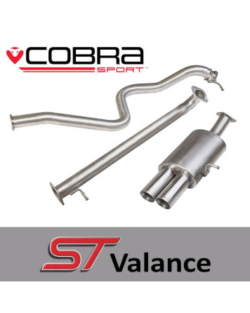 Ford Fiesta Mk7 1.0T EcoBoost (Zetec S) 13+ Cobra Sport Cat Back System - Non Resonated (Only fits ST panel)