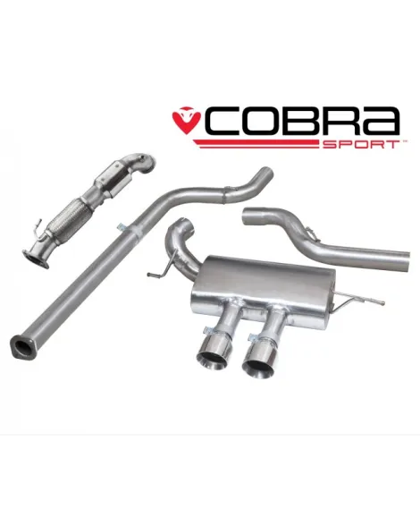 Ford Focus ST 250 (Mk3) 12+ Cobra Exhaust Turbo Back System with Sports Catalyst (Non-Resonated)