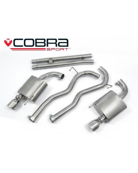Ford Mustang GT 5.0 V8 Fastback Only 15-18 Cobra Sport Cat Back System - H-Pipe, Centre & Rear Boxes Ford Mustang GT 5.0 V8 Fastback Only 15-18 Cobra Sport Cat Back System - H-Pipe, Centre & Rear Boxes
