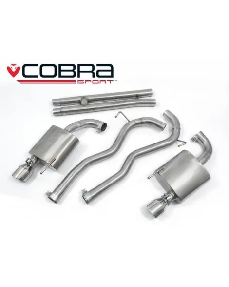 Ford Mustang GT 5.0 V8 Fastback Only 15-18 Cobra Sport Cat Back System - H-Pipe, Centre & Rear Boxes Ford Mustang GT 5.0 V8 Fastback Only 15-18 Cobra Sport Cat Back System - H-Pipe, Centre & Rear Boxes