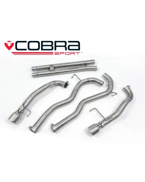 Ford Mustang GT 5.0 V8 Fastback Only 15-18 Cobra Sport Cat Back System - H-Pipe, Centre & Venom Rear Ford Mustang GT 5.0 V8 Fastback Only 15-18 Cobra Sport Cat Back System - H-Pipe, Centre & Venom Rear