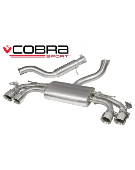 Audi TTS 2.0 TFSI (MK3) (Quattro) Coupe 15+ Cobra Sport Cat Back System (Resonated) - Valved