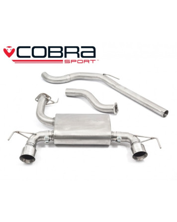 Vauxhall Corsa D Nurburgring 10-14 Cobra Sport Cat Back System (Non-Resonated)