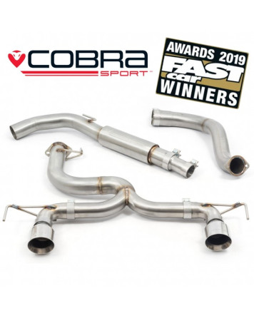 Vauxhall Corsa E VXR 15+ Cobra Sport Cat Back System (Venom Range - Note Very Loud)
