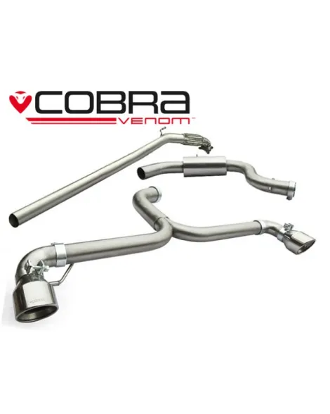 VW Scirocco R 2.0 TSI 09-16 Cobra Sport Turbo Back Package (with De-Cat) (Venom Range - Note Very Loud)