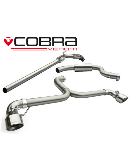 VW Scirocco R 2.0 TSI 09-16 Cobra Sport Cat Back System (Resonated) VW Scirocco R 2.0 TSI 09-16 Cobra Sport Cat Back System (Resonated)