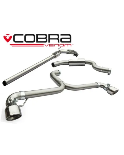 VW Scirocco R 2.0 TSI 09-16 Cobra Sport Cat Back System (Resonated) VW Scirocco R 2.0 TSI 09-16 Cobra Sport Cat Back System (Resonated)