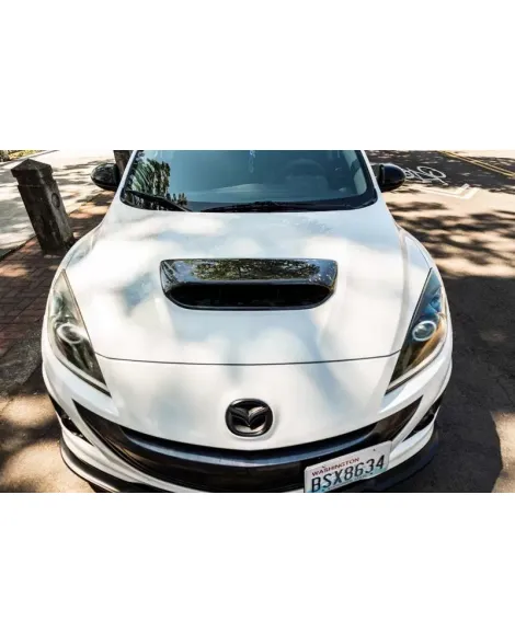 Mazda 3 MPS 10-13 Mazdaspeed Corksport Forged Carbon Fiber Hood Scoop Mazda 3 MPS 10-13 Mazdaspeed Corksport Forged Carbon Fiber Hood Scoop
