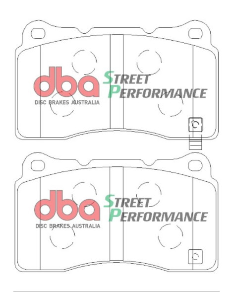 Ford Mustang 5.0L V8 GT 2010-2014 DBA Street Performance Brake Pads Front Ford Mustang 5.0L V8 GT 2010-2014 DBA Street Performance Brake Pads Front