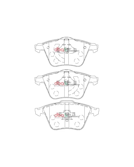 Mazda 3 MPS Mazdaspeed 3 07-13 DBA Front Brake Pads Street Performance Mazda 3 MPS Mazdaspeed 3 07-13 DBA Front Brake Pads Street Performance