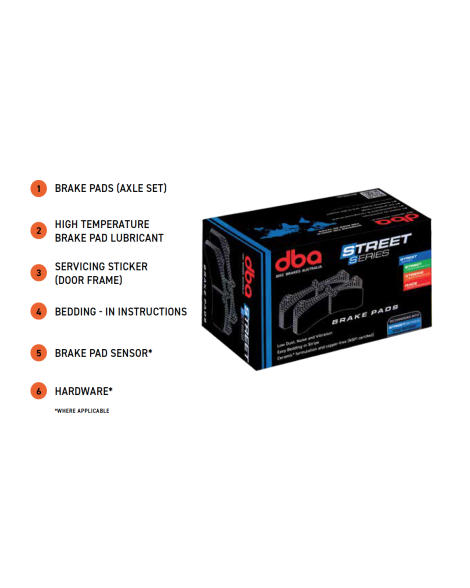 Mazda 3 MPS Mazdaspeed 3 07-13 DBA Rear Brake Pads Street Series Ceramic Mazda 3 MPS Mazdaspeed 3 07-13 DBA Rear Brake Pads Street Series Ceramic