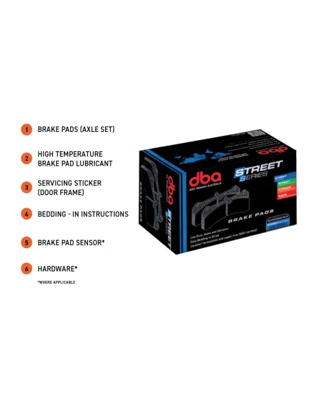 Mazda 3 MPS Mazdaspeed 3 07-13 DBA Rear Brake Pads Street Series Ceramic Mazda 3 MPS Mazdaspeed 3 07-13 DBA Rear Brake Pads Street Series Ceramic