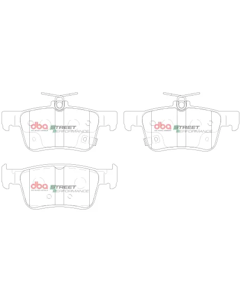 Honda Civic Type R FK8 17-21 DBA Street Performance Brake Pads Rear Honda Civic Type R FK8 17-21 DBA Street Performance Brake Pads Rear